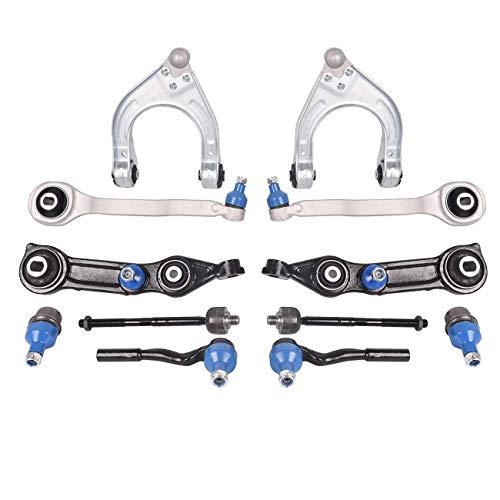 TOPAZ 12 Pcs Front Suspension Control Arm with Ball Joint Tie Rod End Kit for Mercedes-Benz W211 CLS500 CLS550 E320 E500 E63 AMG