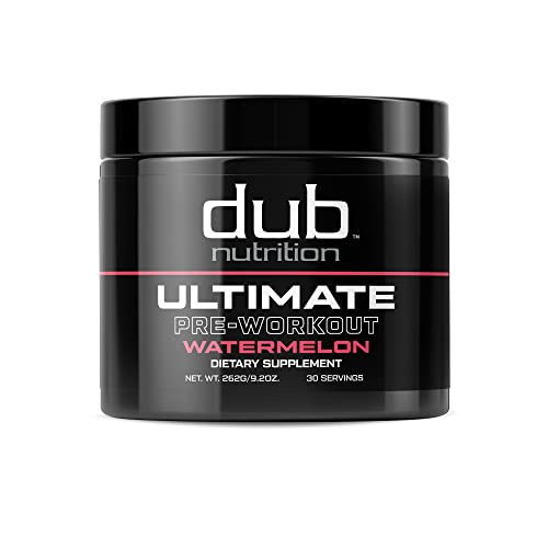 Ultimate Pre Workout |by dub Nutrition Supplements| (Watermelon) Energy Pump Formula, Low Carbs, Muscle Builder, Nitric Oxide Boost, Beta Alanine, BCAA, Citrulline, L-Arginine