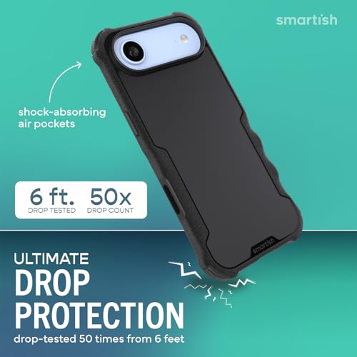 Image of Smartish iPhone Air MagSafe Case - Gripzilla Protective Magnetic Case for Men [Rugged + Tough] Military Grade Heavy Duty Grip Armor - Drop Tested for iPhone Air - Custom Print