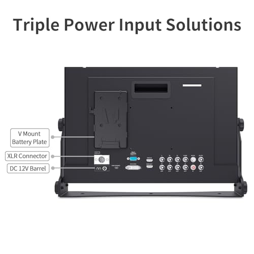 Image of ANDYCINE C173S 17.3 Inch 1920x1080 Resolution 4K HDMI 3G-SDI Input and Output Broadcast Production Monitor,Desktop Director's Monitor with YPbPr, Video
