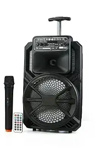 Elevea M308 Super Bass Splashproof Wireless Bluetooth Speaker Best Sound Quality Playing with Mobile/Tablet/Laptop/AUX/Memory Card/Pan Drive with FM