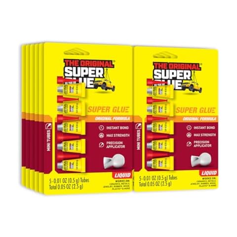 Super Glue Liquid - Clear - 5 Mini Single Use Tubes - (Pack of 12) Cover