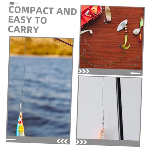 balacoo 30 piezas Fishing Leaders Heavy Duty Steel miniatura 7