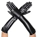 DreamHigh Women's 17" Long Metalic Satin Cosplay Finger Gloves