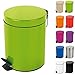 Spirella Sydney 3L Pattumiera Rotonda a Pedale con Secchiello Estraibile, Cestino della Spazzatura con Bidoncino per i Rifiuti di Bagno, Cucina e Ufficio - Verde