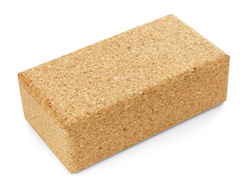 søstre & brødre Yogablock Kork 100% natürlich | Ökologisch - Made IN Europe | Yogaklotz für Anfänger und Fortgeschrittene aus Naturkork | Korkblock für Yoga & Pilates | 22,7 x 15 x 10 cm Cover