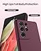 CUZMIGO for Samsung Galaxy S21 Ultra Case Liquid Silicone, Slim Fit Thin Soft Shockproof Phone Case for Women Girl Men Cute, Upgraded Camera Protection and Microfiber Lining, Burgundy
