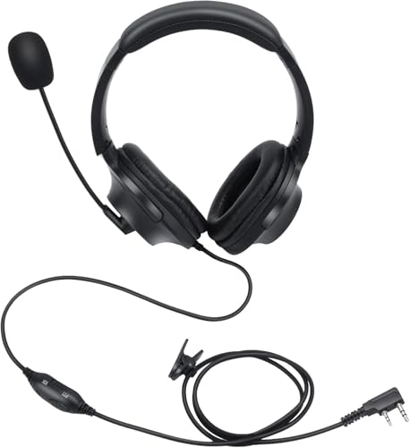 Image of Overhead Headphone PTT VOX Boom Mic Microphone Wired Headset 2 Pin K-Plug for Baofeng UV-5R UV-82 AR-152 BF-F8HP BF-888S Retevis