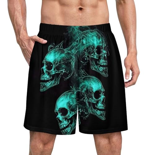 Soft Comfy Pajama Shorts for Men, Breathable Lightweight Sleep Wear Shorts Elastic Waistband Lounge Bottoms