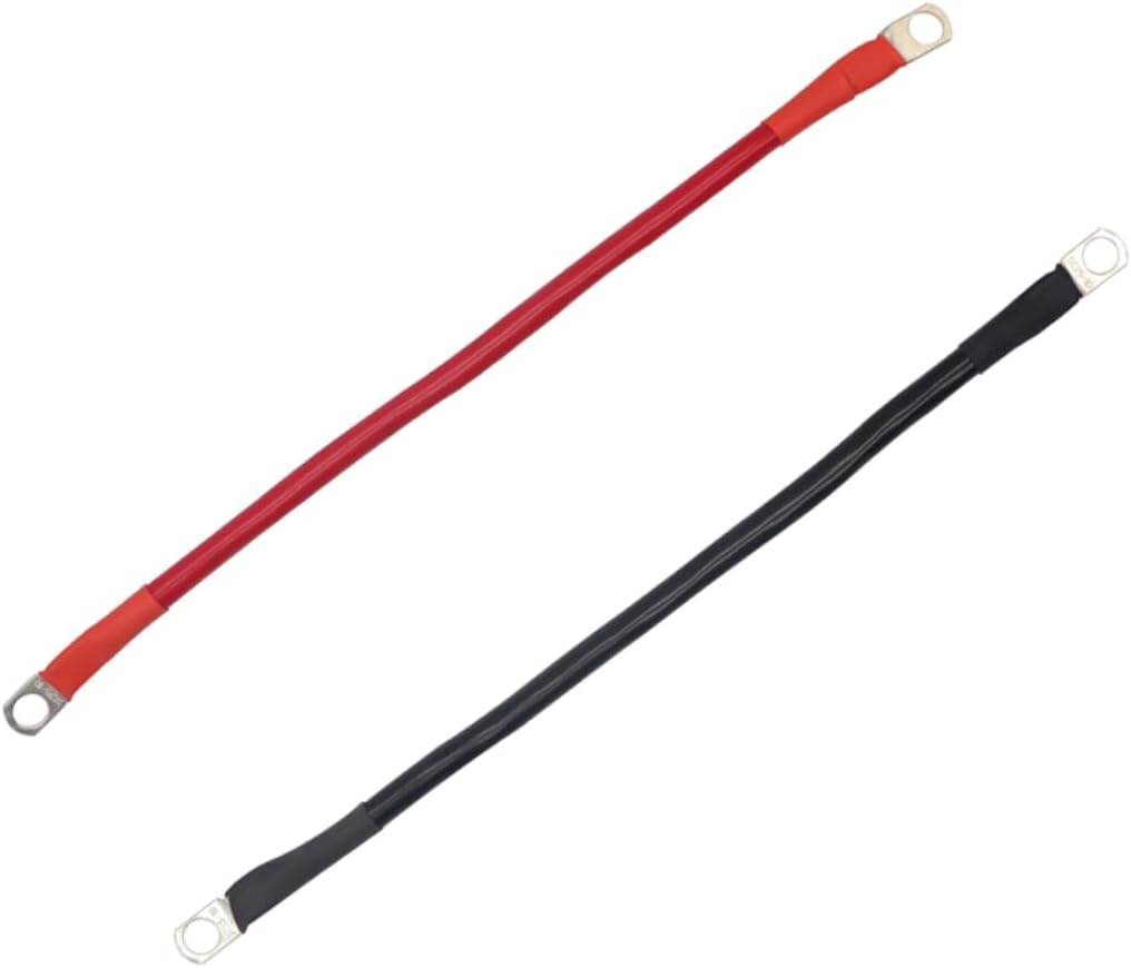 2pcs Battery Inverter Cables and Construction Positive and Negative for Vehicles Rvs Solar Energy Applications