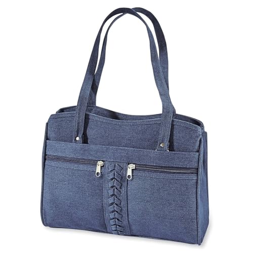 Bolso casual de mezclilla con asa cruzada para mujer miniatura 1