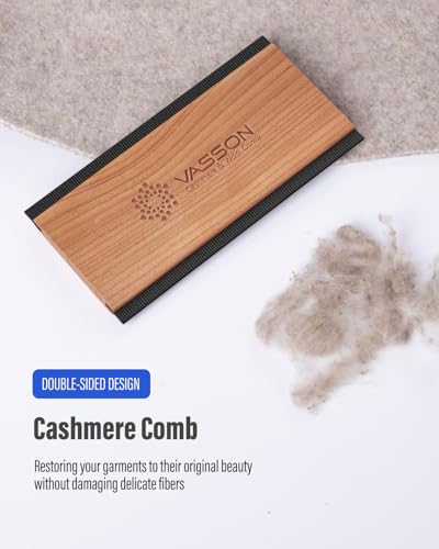 Cashmere Comb for Sweaters, Sweater Comb for Removing Pills and Fuzz, Gentle on Wool & Knitwear, Portable Handheld Clothing Care Tool with Storage Pouch - Image 4