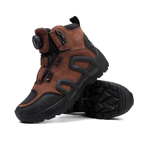 Chaussures de moto hydrofuges avec semelle antidérapante et cuir respirant