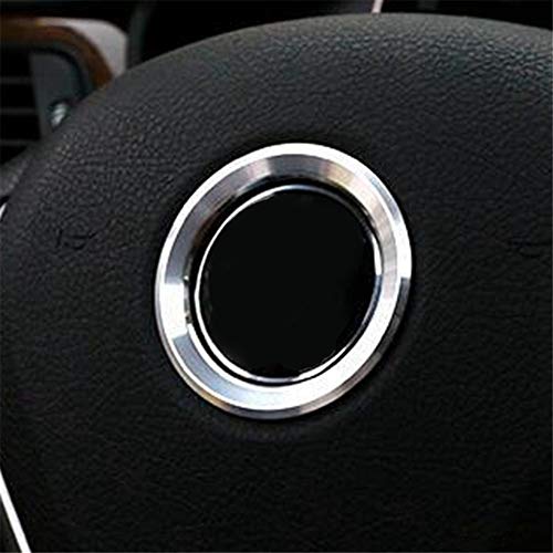 Steering Wheel Ring Cover,Morechioce Aluminum Alloy Car Steering Wheel Logo Decorative Ring Trim Steering Wheel Ring Cover Trim Fit For Bmwx1 X3 X5 X6 E36 E39 E46 E30 E60 E90 E92 F30 F35,Silver #TOP2