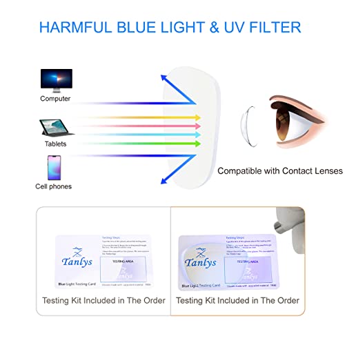 Image of 2 Pack Blue Light Blocking Glasses for Computer Eye Strain [Dry Eye & Sour Eye], Anti UV Reduce Headache Lightweight Classic Bluelight Blocker Glasses Men Women