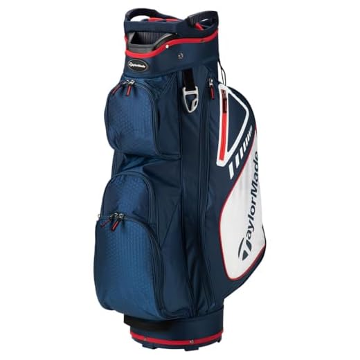 TaylorMade Select ST Cart Bag, Navy/White/Red