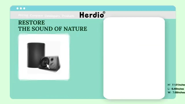 Amazon.com: Herdio 6.5 Inches Outdoor Bluetooth Speakers