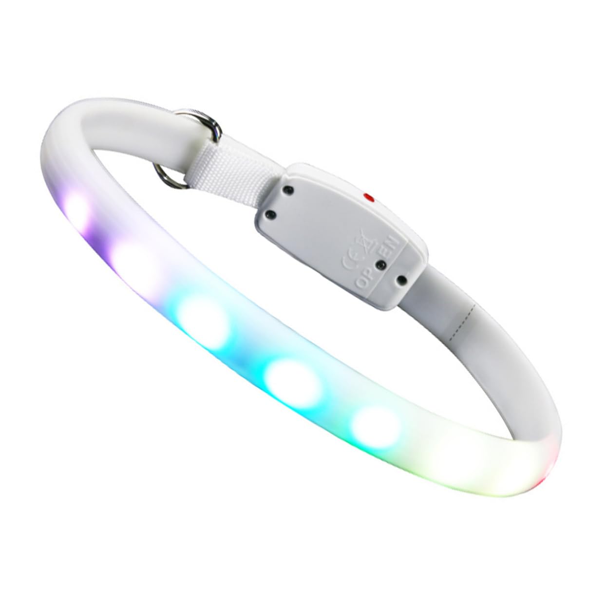 Happyyami Collar Led Recargable USB para Prueba De Agua y Collar Luminoso Paseos y Seguridad De