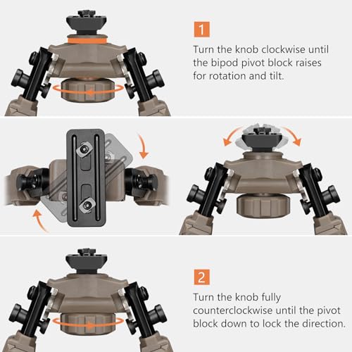 MidTen Bipod Compatible with M-Rail Bipod for Outdoors Flat Dark Earth - image 2
