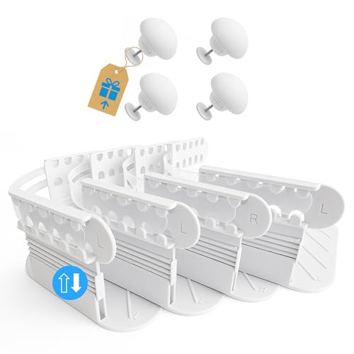 Suren® Sujeta Sabanas Bajeras Ajustable con Cinco Niveles para Todos los Colchones | Con 4 Pins Sujeta Nordico a la Funda | Sujeta Sabanas Bajeras Esquina Resistente y Duradero | Pinzas Sujeta Sabanas