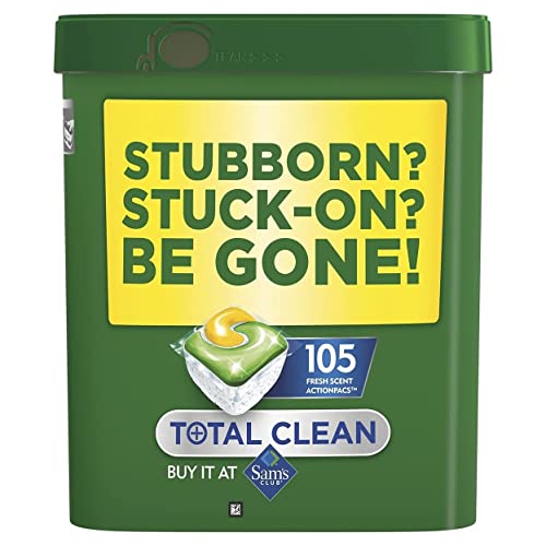 Cascade Total Clean Actionpacs, Dishwasher Detergent, Fresh Scent - 105 Count #TOP3