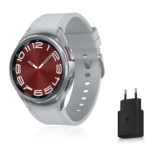 Samsung Galaxy Watch6 Classic Montre Connectée avec Chargeur, Suivi de Santé, Suivi Sportif, Charge rapide, Bluetooth, 43mm, Argent, Exclusivité Amazon Version FR