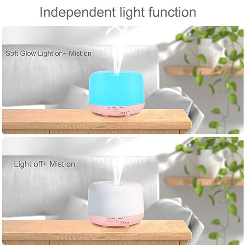 Image of Marchred 300ML Aromatherapy Essential Oil Diffuser with Remote Control, 7 LED Color Changing Light, for Bedroom Home Large Room