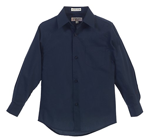 Image of Gioberti Boys Long Sleeve Solid Dress Shirt