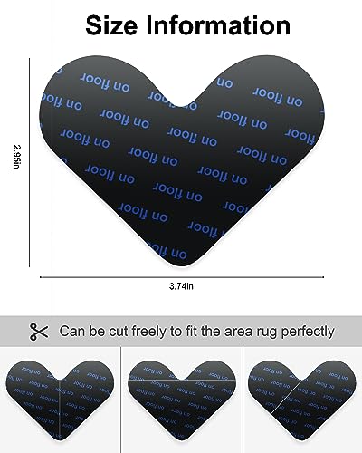 Karoter [12 peças] Aderência de tapete, almofadas antiderrapantes de dupla face, fita lavável e reut