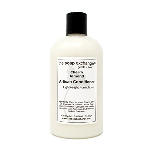 The Soap Exchange Hair Conditioner - Cherry Almond Scent - Hand Crafted 12 Fl Oz / 354 Ml Natural Artisan Hair Care, Sulfate & Paraben Free, Nourish, Moisturize, & Protect. Made In The Usa. #TOP3