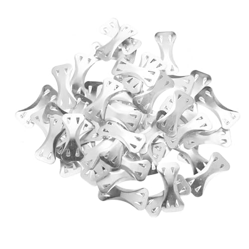 WEKADRIN 100pcs Aluminum Alloy Bandage Fastener Buckles Four-tooth Clips for Secure Bandage Wrap Fixation Use Fixing Buckles for Sports Home Care Camping Outdoor Use