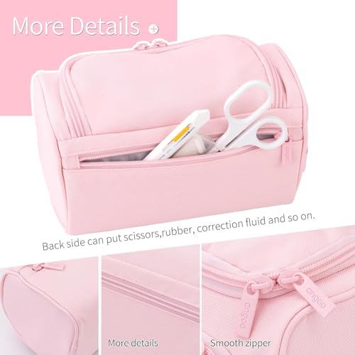 Image of Storio Pencil Box Pouch for School Kids Girls & Boys Aesthetic | Cute Stationary Compass Box Case Organiser | Travel Pouch