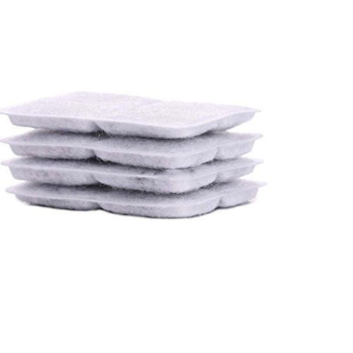 HTDirect 4pcs Activated Carbon Filter 1pcs Foam Filter Replace for Pet Dog Water Fountain - Image 3