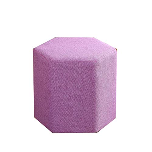 Canapé-banc hexagonal violet en tissu avec housse démontable - 2