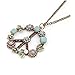 Vektenxi Antike Vintage Bunte Blatt Blume Friedenssymbol Anhänger Halskette Lange Pullover Kette Halskette Für Frauen Schmuck Farbe 2 Kreative und Nützliche