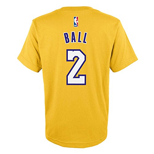 Camiseta Lonzo Ball Lakers jóvenes oro que resuelve la búsqueda de ropa deportiva cómoda
