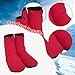 kowaku Winter Booties Warm Footwear Sleeping Sock Thermal Slippers for Men Women for Backpacking Sleeping Bag Tent, Red L