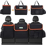 autositztasche 🚗 【Separate Speichermodule】 Der Manager besteht aus 3 unabhängigen Speichermodulen. Die Seiten und Rückseiten dieser Module sind durch Stabilisierungsschlaufen miteinander verbunden. Jedes Modul kann separat als Rücksitz-Organizer verwendet werden. Bei Verwendung als Rücksitzorganisator kann er mit zwei unteren Befestigungsclips fest an der Unterseite des Rücksitzes befestigt werden.