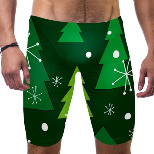 Traje de baño de Navidad verde hombre para entrenar en invierno