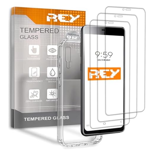 REY 3X Bildschirmschutz und Hülle für Sony Xperia L3, Gehärtetem Glas und Silikon TPU mit hoher Widerstandsfähigkeit