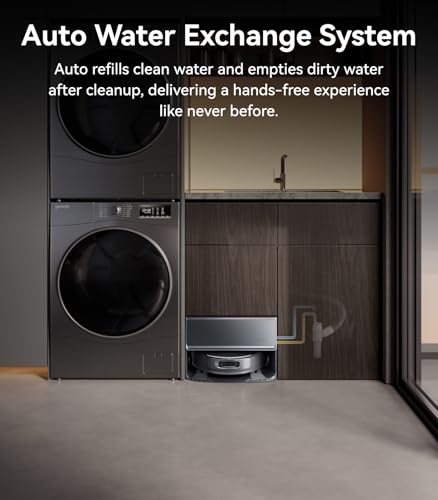 Image of NARWAL Flow 2 with Refill & Drainage System Robot Vacuum and Mop, 31,000Pa Suction, FlowWash Self-Cleaning Mop, AI Object Recognition, 212℉ Hot Water Mop Washing, Black