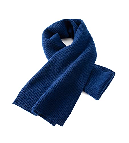 Villand 100% Cashmere Scarf for Women, Lightweight Cashmere Pashmina Wrap Scarf (Navy)