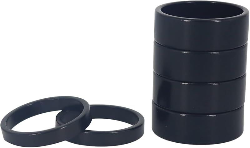 Distanțier tijă ghidon PLATT Ahead 1 inch din aluminiu pentru set de direcție și furcă MTB și cursieră, 5 mm sau 10 mm, 25,4 mm, 6 bucăți