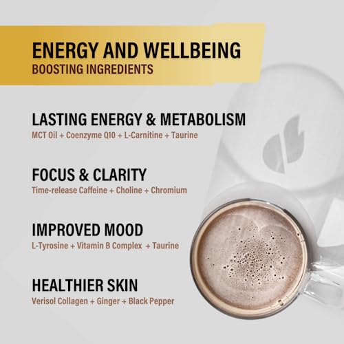 Caffeine Army Smart Energy Coffee, Keto Instant Coffee, Collagen, Mct Oil For Focus, L-Carnitine, Gluten Free Sugar Free Super Coffee Functional Drink Mix, Hot Or Iced, Vanilla, 7.76 Oz 22 Servings #TOP1