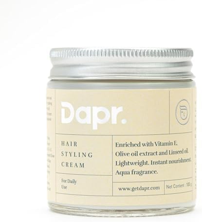 Dapr. Hair Styling Cream (100 grams) for Daily use | Enriched with Olive oil extract and Linseed oil |
