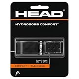 HEAD Hydrosorb Comfort Tennis Racket Replacement Grip - Tacky Racquet Handle Grip Tape - Black