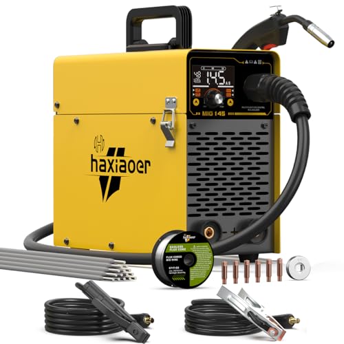 Imagen de Haxiaoer 145A Soldador de Hilo Continuo Sin Gas 3 en 1 Máquina de Soldar MIG con ARC