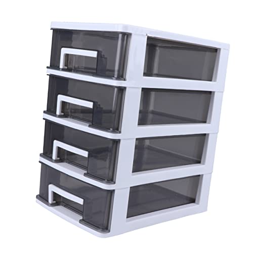 Armoire de rangement à 4 couches Healvian en plastique PP pour bureau