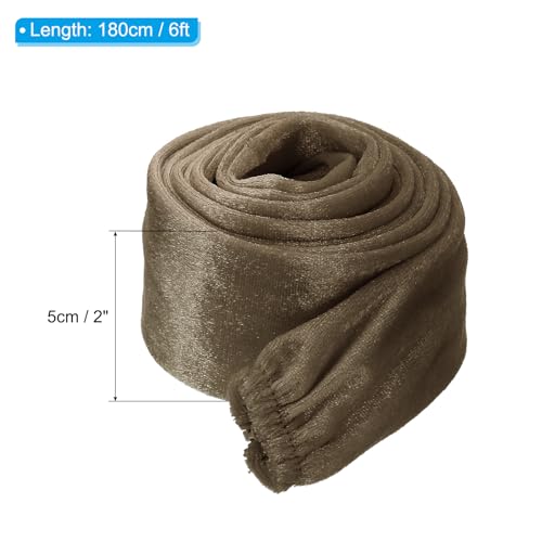 Image of PATIKIL 6ft Lamp Chain Cover, Chain Protective Sleeve Washable with Zipper for Chandelier Lighting Wires Swing Light Fixture, Light Brown