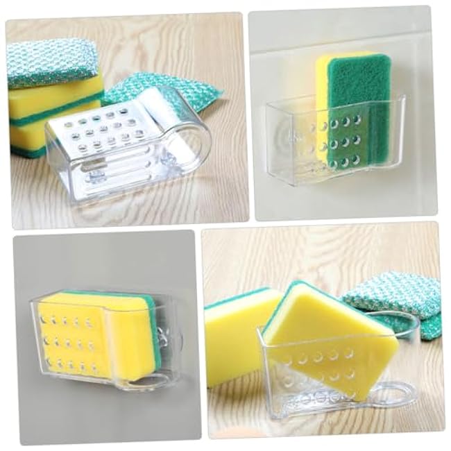 Zerodeko Kitchen Sponge Holder Drying Rack Draining Shelf Scouring Pad Holding Rack for Home